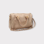 Sac à main bowling beige