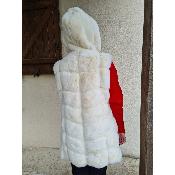 Manteau Elsa sans manches crème