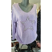 Pull Etoile lilas