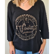 Pull vintage de couleur noir