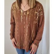 Pull Gala Marron doré