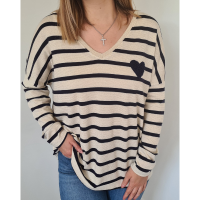 Pull marin bleu marine