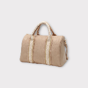 Sac à main bowling beige