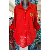 Chemise coeur rouge