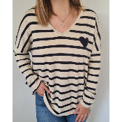 Pull marin bleu marine