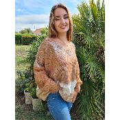 Pull capucine marron