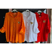 Chemise coeur blanc